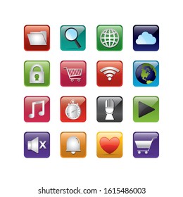 social media icon set pack, High Quality variety symbols Vector illustration