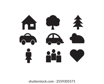 Social media icon set silhouette vector illustration. Download a high-quality vector illustration of a social media icon set in silhouette style.