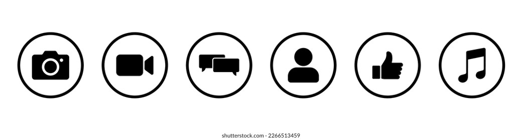 Diseño sencillo de iconos de medios sociales