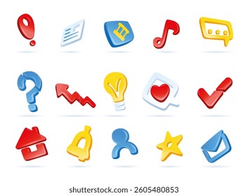 Social media icon set. Speech bubble for online social media in modern and minimalist design. Perfect for websites, apps, and presentations. Cartoon design symbol isolated on white background