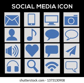 social media icon set - Vector