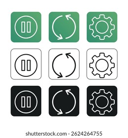Social media icon set. Vector icon illustration