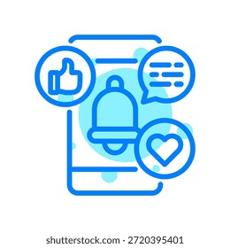 Icono de redes sociales en forma Ilustración vectorial