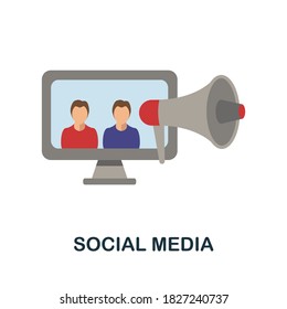 Social Media icon. Simple element from blogging collection. Creative Social Media icon for web design, templates, infographics and more