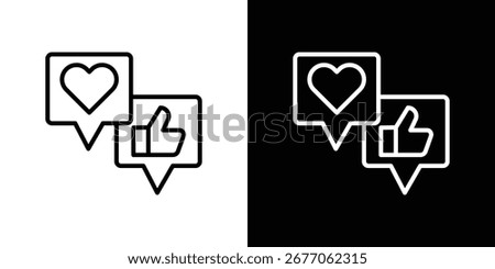 Social media icon. Simple thin line, outline vectors