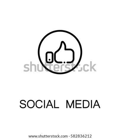 Social media icon. Single high quality outline symbol for web design or mobile app. Thin line sign for design logo. Black outline pictogram on white background