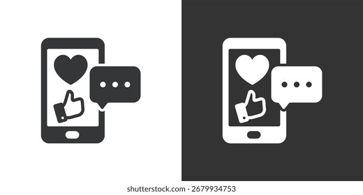 Icono de medios sociales. Icono de la serie de glifos sólidos