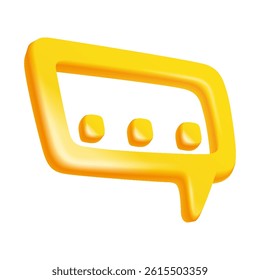 Social media icon. Speech bubble for online social media in modern and minimalist design. Perfect for websites, apps, and presentations. Cartoon design symbol isolated on white background