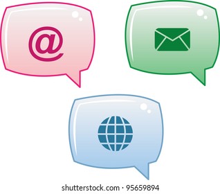 Social Media Icon Speech Bubbles