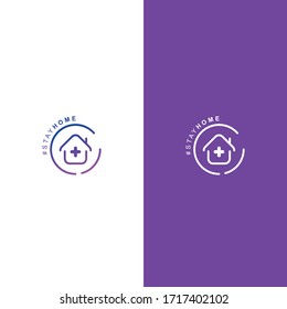 Social media icon in support of self-isolation and staying at home. Distancing measures to prevent virus spread.