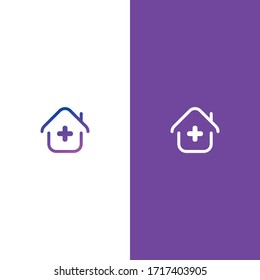 Social media icon in support of self-isolation and staying at home. Distancing measures to prevent virus spread.