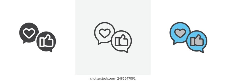 Social media icon symbol collection on white background.