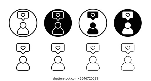 Icono de redes sociales delgado símbolo de ilustración simple plana