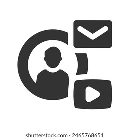 Icono de medios sociales, gráficos de Vector