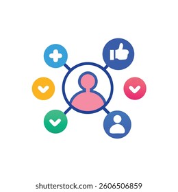 social media icon vector illustration