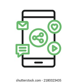 Imagen vectorial de icono de medios sociales. También se puede utilizar para el marketing digital. Adecuado para aplicaciones móviles, aplicaciones web y medios impresos.