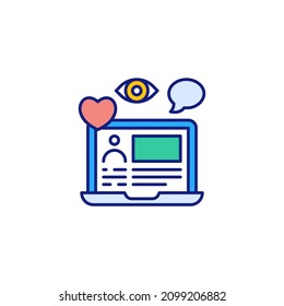 social media icon in vector. Logotype