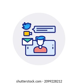 social media icon in vector. Logotype