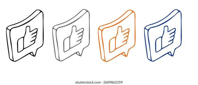 Social media icon vector. notification, like, comment, share symbol vector illustration