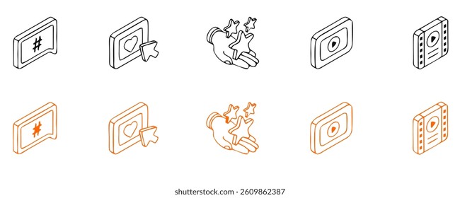 Social media icon vector. notification, like, comment, share symbol vector illustration