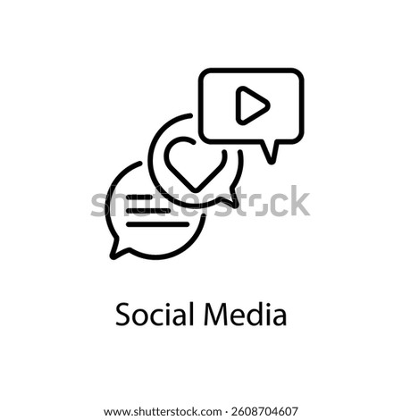 Social Media icon vector stock illustration