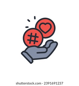 social media icon. vector.Editable stroke.linear style sign for use web design,logo.Symbol illustration.