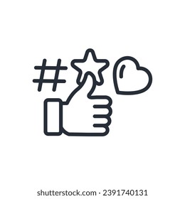 icono de los medios sociales. vector.Curso editable.Signo de estilo lineal para uso de diseño web,logotipo.Ilustración de símbolo.