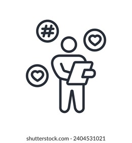 social media icon. vector.Editable stroke.linear style sign for use web design,logo.Symbol illustration.