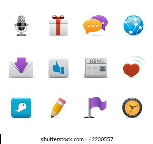 Social and media icons