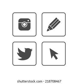 Social Media Icons | Black