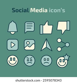 Social media Icons for Content Creation