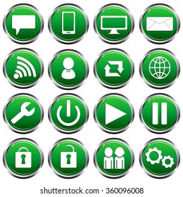 Social Media Icons Green