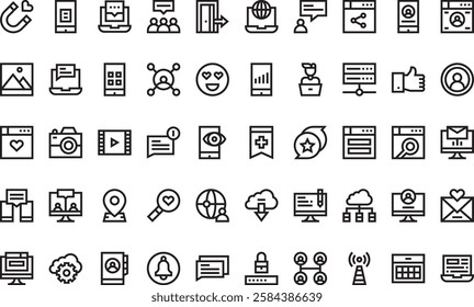 Social media icons High-Quality Vector Icons Collection with Editable Stroke. Ideal for Professional and Creative Projects.