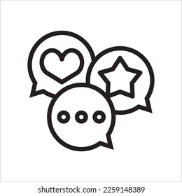 social media icons, like, comment, favorite vector, illustration, symbol