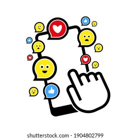 social media icons on white background
