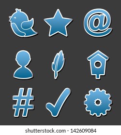 social media icons over gray background vector illustration