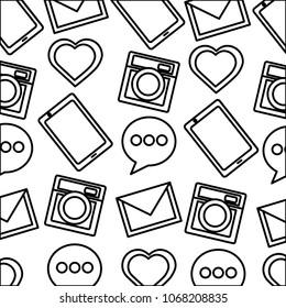 social media icons pattern background