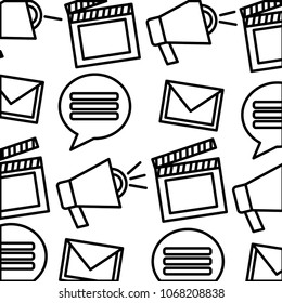 social media icons pattern background