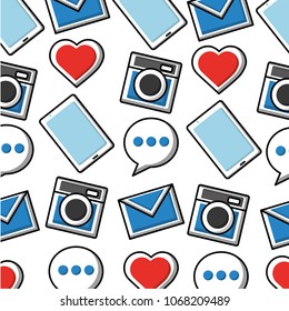 social media icons pattern background