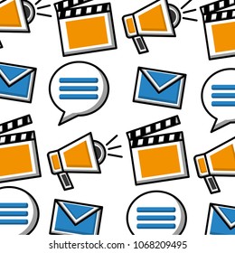 social media icons pattern background