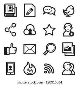 Social Media Icons Set 1 - Simpla Series