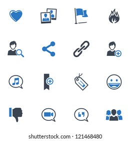 Social Media Icons Set 2 - Blue Series