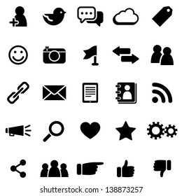 Social Media Icons  - Set of social media icons isolated on a white background.  Eps8. 