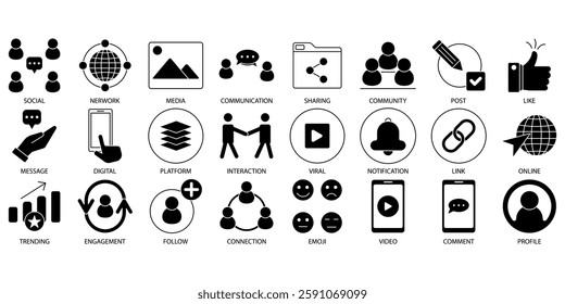 Social media icons set . Social media pack symbol vector elements for infographic web