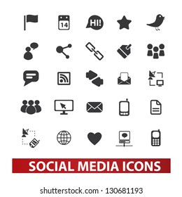 conjunto de iconos de medios sociales, vector