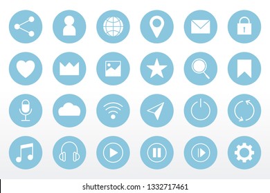 Social media icons set vector