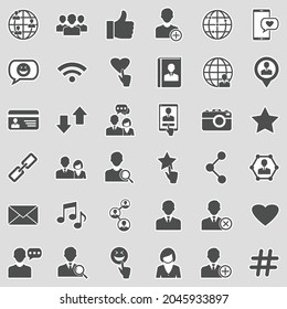 Social Media Icons. Sticker Design. Vector Illustration.
