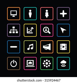 social media icons universal set for web and mobile