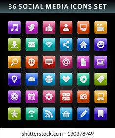 Social media icons vector