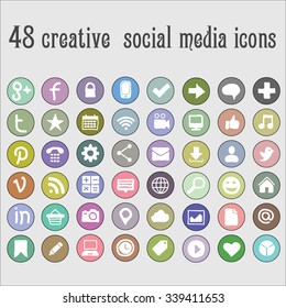 Social media icons vector